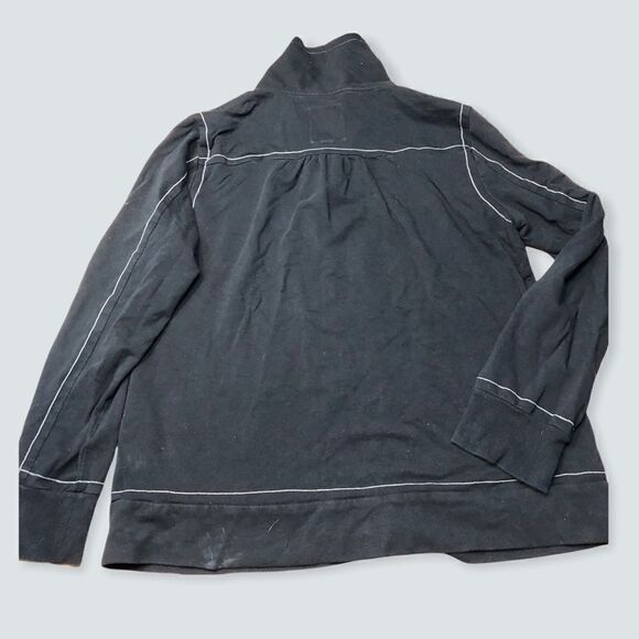 Merona zip up light weight black jogging Jacket Black xxl - Picture 5 of 5